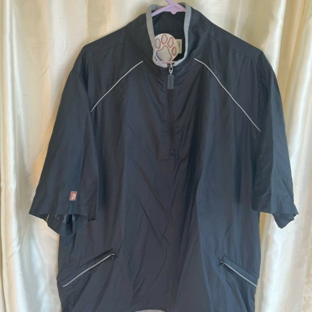 Clemson Tigers Ashworth 1/4 Zip SS Pullover‎ Light Rain Windbreaker Jacket Large